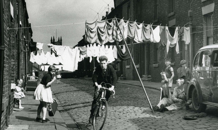 60年代，曼彻斯特贫民窟，历史老照片